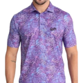 GOLFA Purple Palm Polo