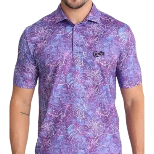 GOLFA Purple Palm Polo